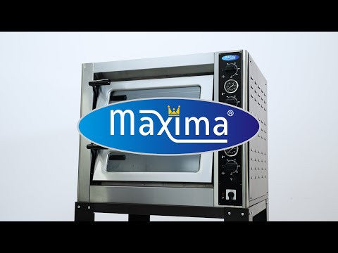 Four à pizza professionnel - 8 pizzas - Double étage - 400V triphasé 600x600x300 mm 10000 W Maxima - vue 8 - Four à pizza électrique double pro CHR - Cuistéo