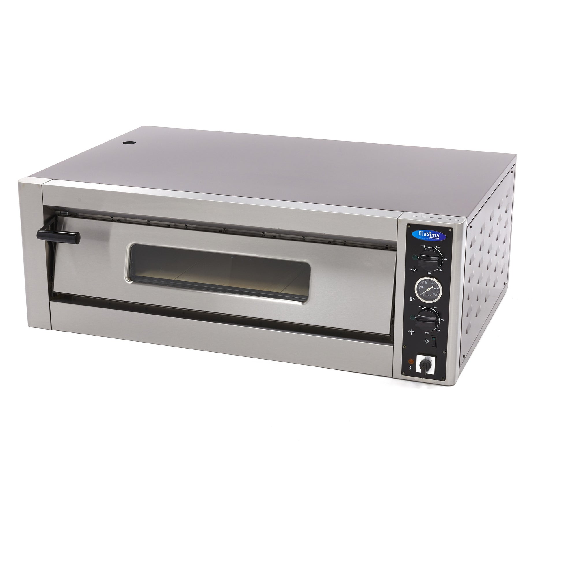Four à pizza - triphasé - 6 pizzas de diam 30cm 6000 W Maxima - Four à pizza électrique 1 chambre professionnel CHR - matériel cuisine pro - Cuistéo