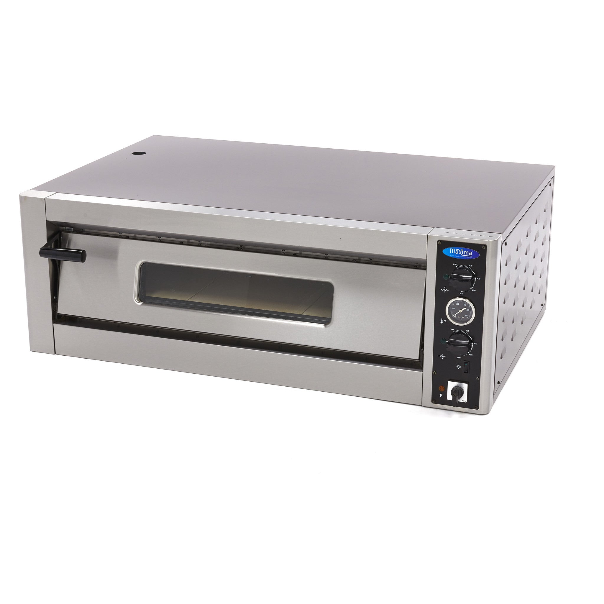 Four à pizza - triphasé - 6 pizzas de diam 30cm 6000 W Maxima - Four à pizza électrique 1 chambre professionnel CHR - matériel cuisine pro - Cuistéo