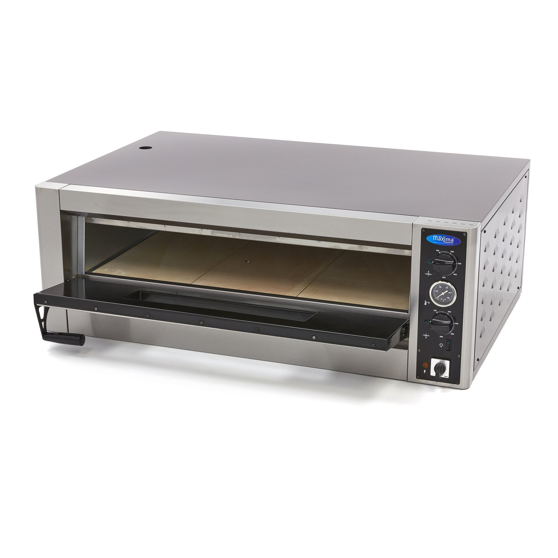 Four à pizza - triphasé - 6 pizzas de diam 30cm 6000 W Maxima - vue 2 - Four à pizza électrique 1 chambre pro CHR - Cuistéo