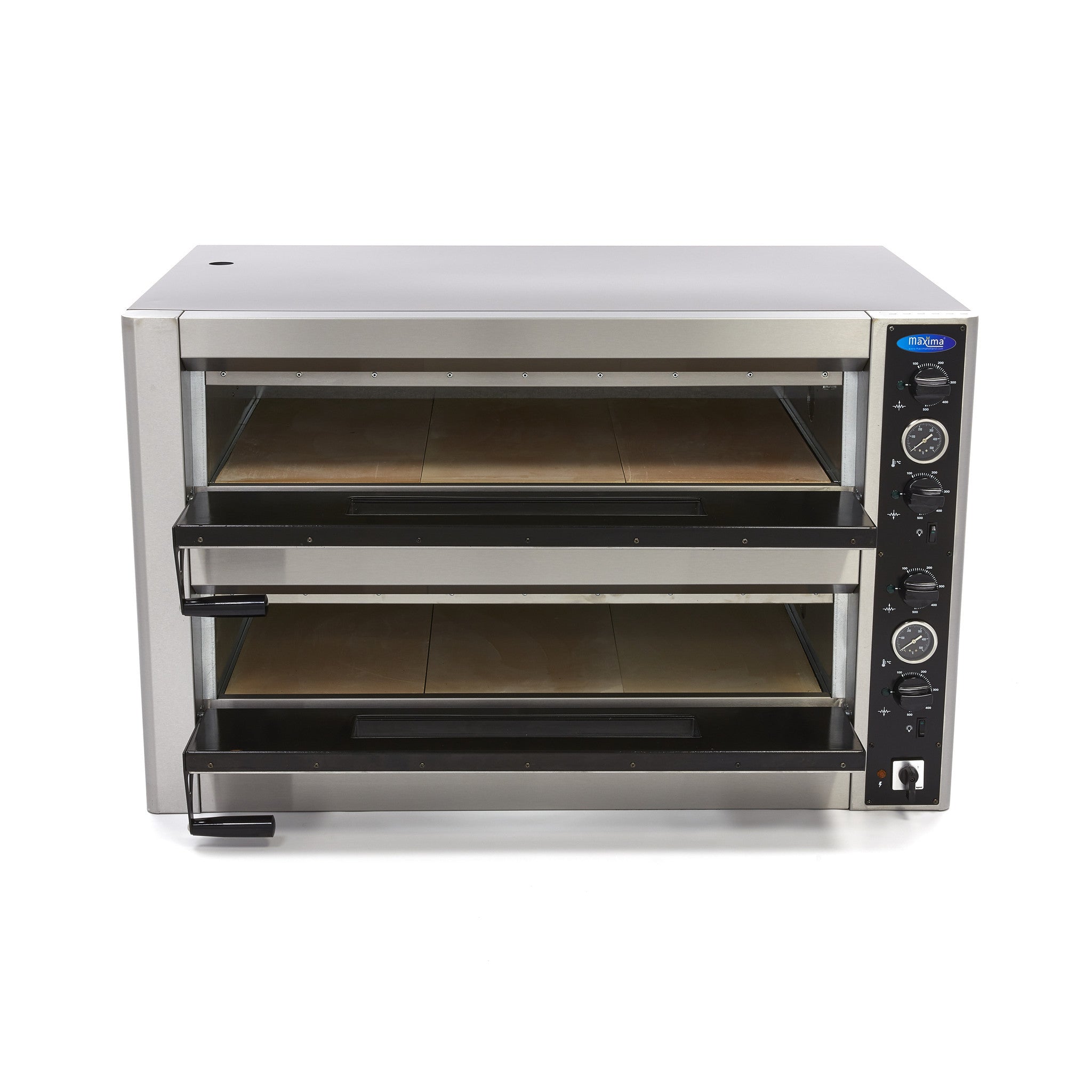 Four à pizza - triphasé - 12 pizzas de diam 30 cm - double étage 12000 W Maxima - vue 3 - Four à pizza électrique double pro CHR - Cuistéo