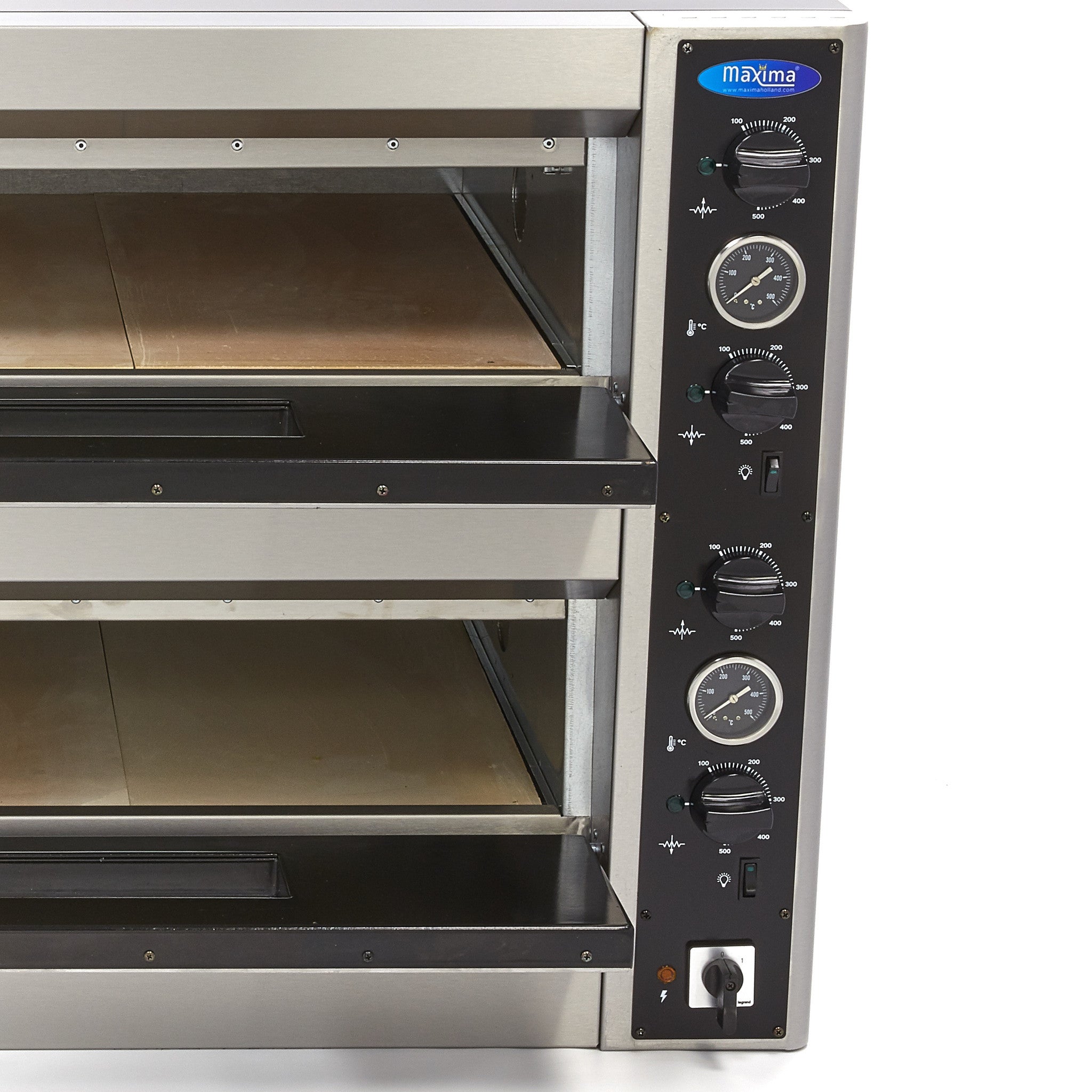 Four à pizza - triphasé - 12 pizzas de diam 30 cm - double étage 12000 W Maxima - vue 4 - Four à pizza électrique double pro CHR - Cuistéo