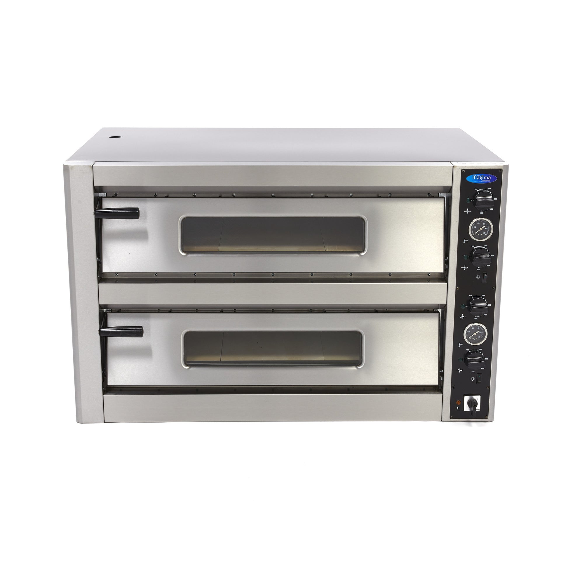 Four à pizza - triphasé - 12 pizzas de diam 30 cm - double étage 12000 W Maxima - vue 7 - Four à pizza électrique double pro CHR - Cuistéo