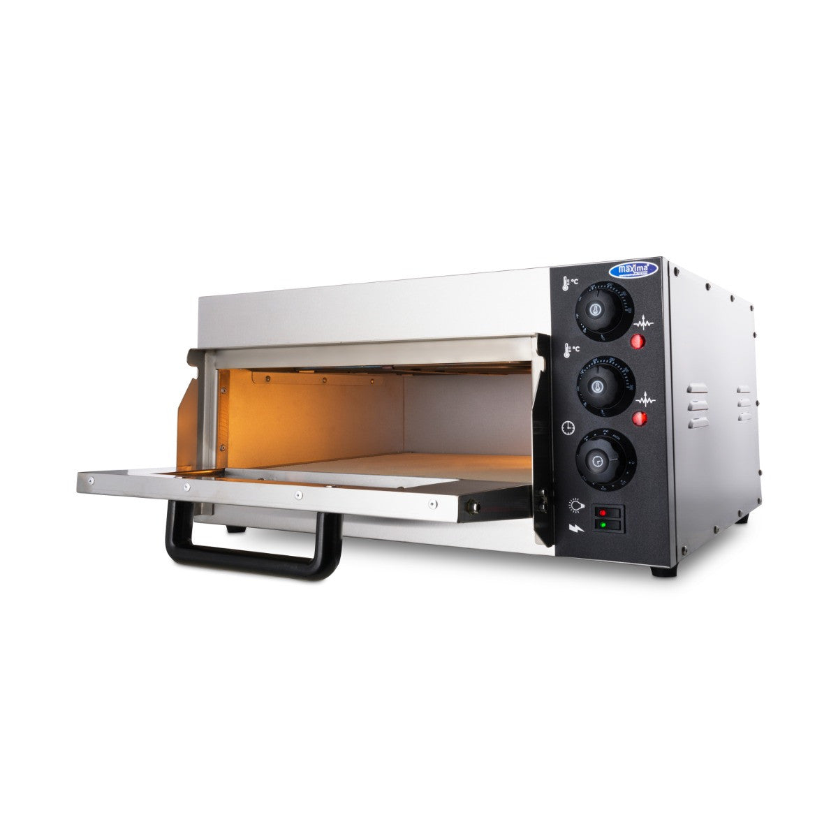 Four à pizza - 1 pizza de diam 40cm 2000 W Maxima - vue 3 - Four à pizza électrique 1 chambre pro CHR - Cuistéo