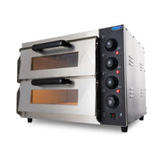 Four à pizza double étage - 2 pizzas de diam 40 cm 3000 W Maxima - Four à pizza électrique double professionnel CHR - matériel cuisine pro - Cuistéo
