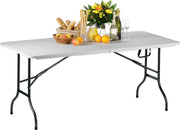 Table pliante - Acier/PEHD - 1830x760x720mm - 100kg - PARTY 182 Saro - Table inox avec étagère professionnel CHR - matériel cuisine pro - Cuistéo
