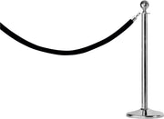 Poteau corde - Inox - Ø360x1000mm - Tête sphérique - Argent - AF 279 Saro - Poteau d'Accueil professionnel CHR - matériel cuisine pro - Cuistéo