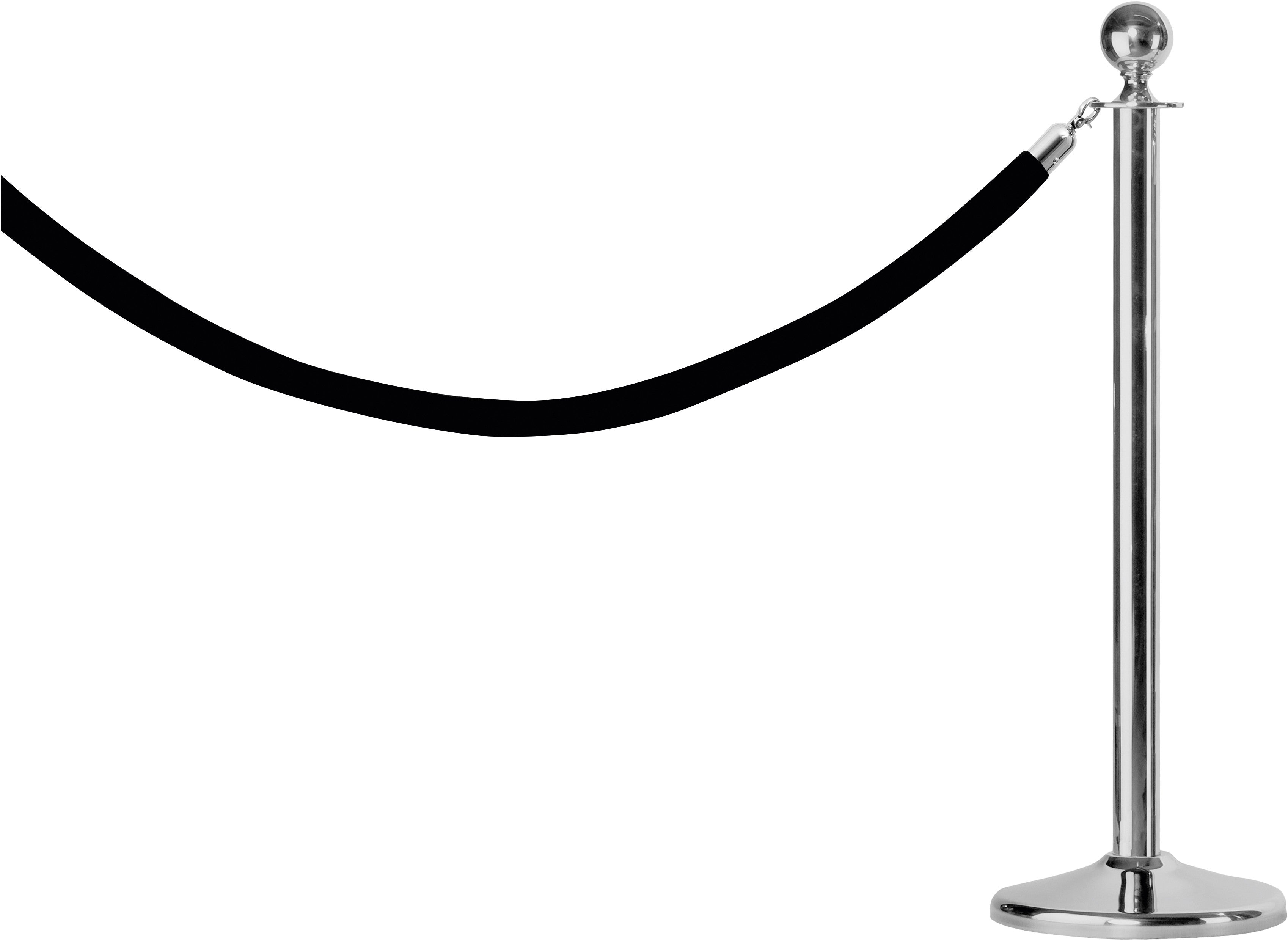 Poteau corde - Inox - Ø360x1000mm - Tête sphérique - Argent - AF 279 Saro - Poteau d'Accueil professionnel CHR - matériel cuisine pro - Cuistéo