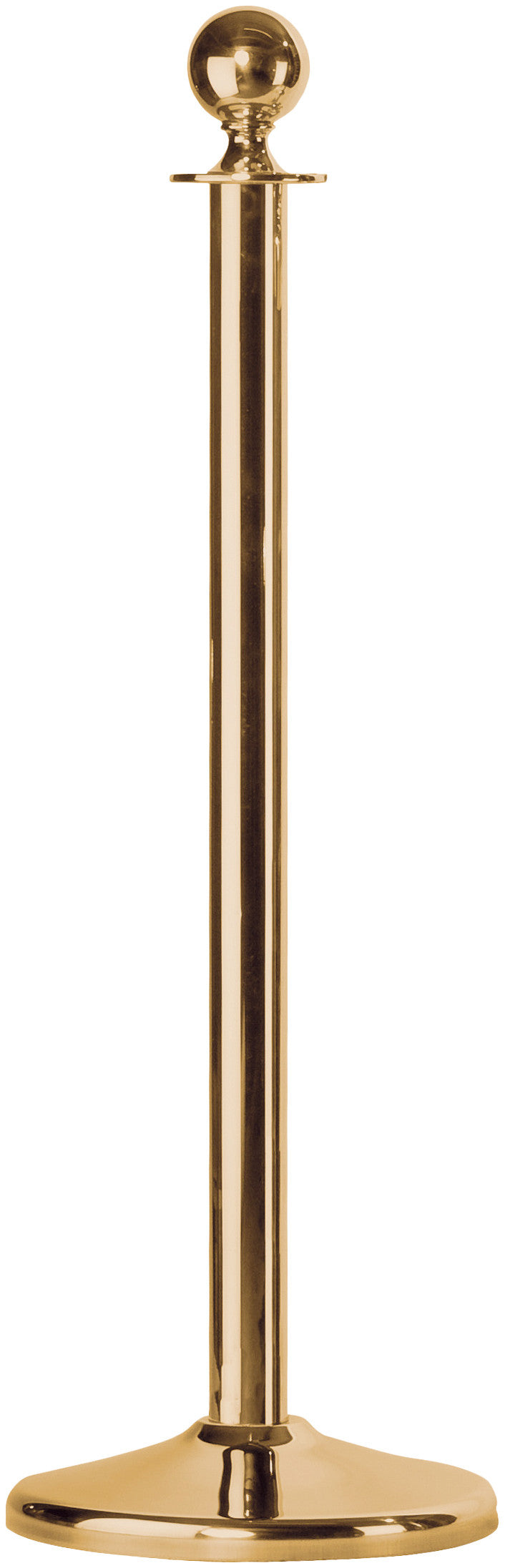 Poteau corde - Inox - Ø360x1000mm - Tête sphérique - Or - AF 2791 Saro - Poteau d'Accueil professionnel CHR - matériel cuisine pro - Cuistéo