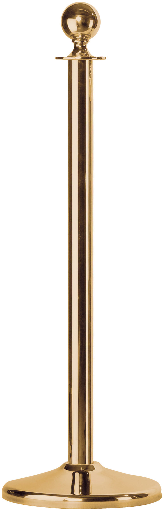 Poteau corde - Inox - Ø360x1000mm - Tête sphérique - Or - AF 2791 Saro - Poteau d'Accueil professionnel CHR - matériel cuisine pro - Cuistéo