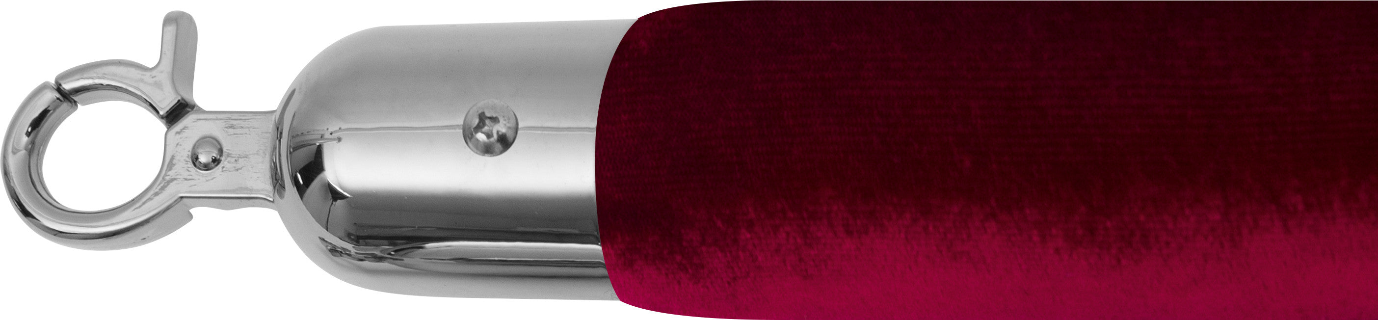 Cordon poteau - Velours - Ø38x1500mm - Argent/Rouge - AF 219 Saro - Cordon professionnel CHR - matériel cuisine pro - Cuistéo