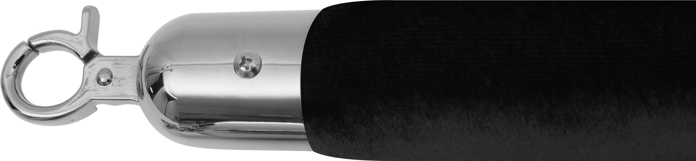 Cordon poteau - Velours - Ø38x1500mm - Argent/Noir - AF 220 Saro - Cordon professionnel CHR - matériel cuisine pro - Cuistéo