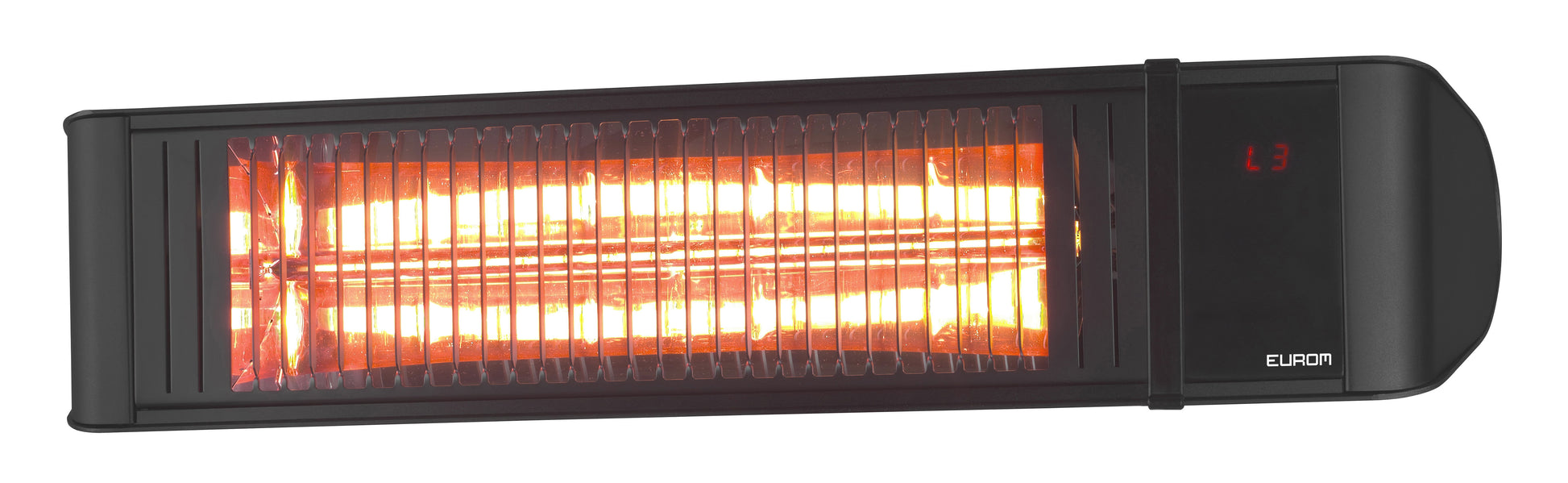 Chauffage Mural Infrarouge - 2kW - 660x145x145mm - Noir - Bluetooth Saro - Chauffage extérieur professionnel CHR - matériel cuisine pro - Cuistéo