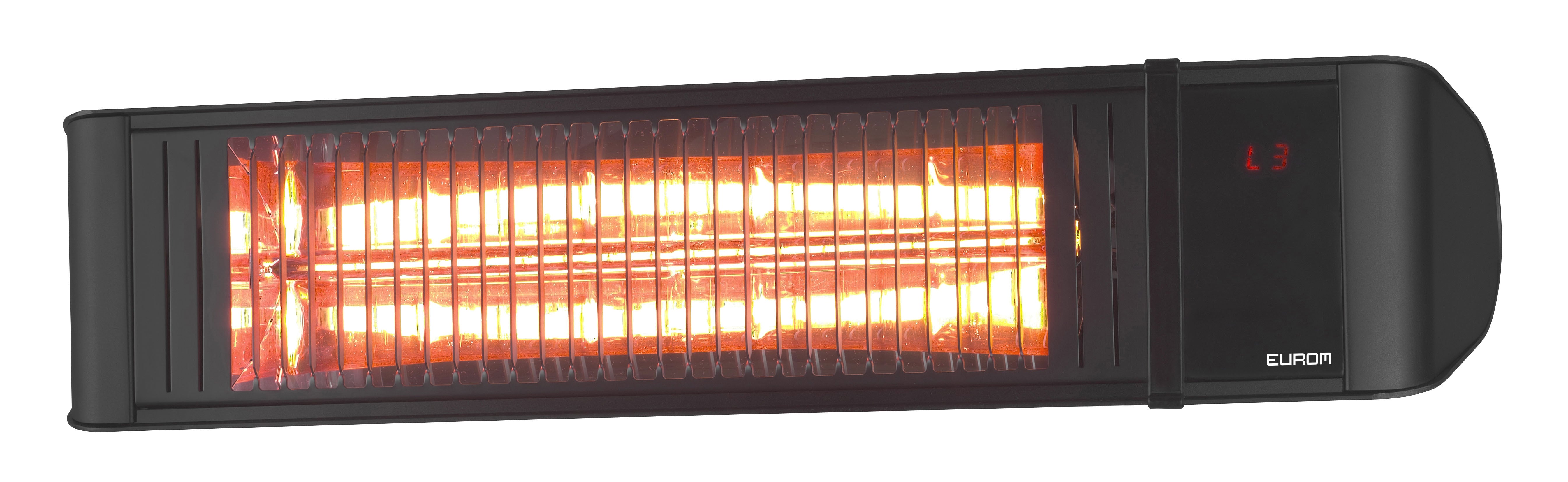 Chauffage Mural Infrarouge - 2kW - 660x145x145mm - Noir - Bluetooth Saro - Chauffage extérieur professionnel CHR - matériel cuisine pro - Cuistéo