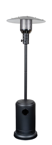 Chauffage Terrasse Gaz - 10kW - Ø705x2200mm - Noir - Roues Saro - Chauffage extérieur professionnel CHR - matériel cuisine pro - Cuistéo