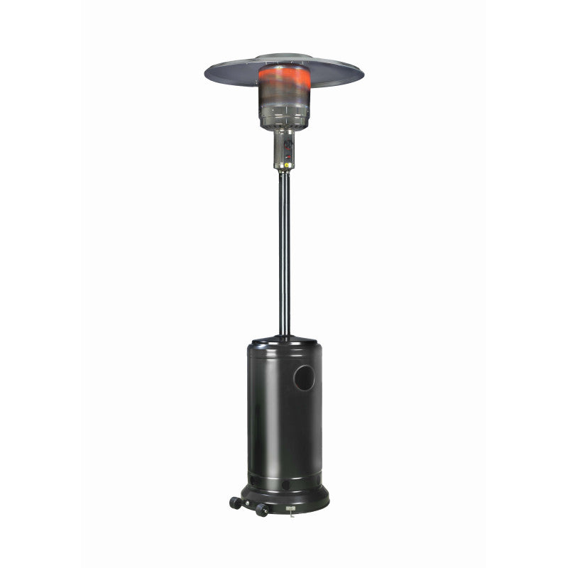 Chauffage Terrasse Gaz - 14kW - Ø760x2200mm - Noir - Roues - Saro