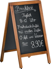 Tableau menu - Bois/PEHD - 600x800mm - Pour craie/marqueur inox Saro - Panneau d'affichage menus professionnel CHR - matériel cuisine pro - Cuistéo