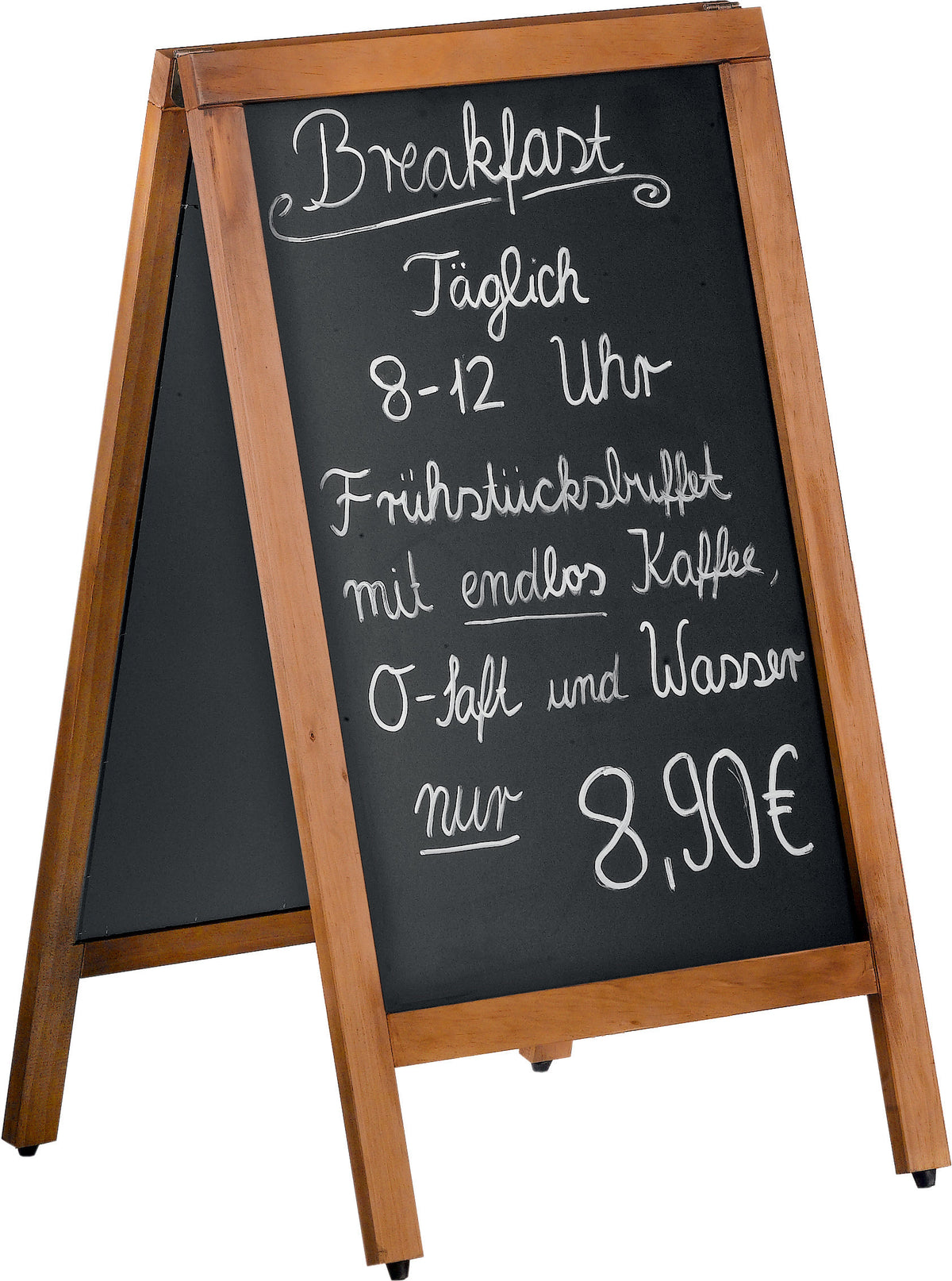 Tableau menu - Bois/PEHD - 600x800mm - Pour craie/marqueur inox Saro - Panneau d'affichage menus professionnel CHR - matériel cuisine pro - Cuistéo