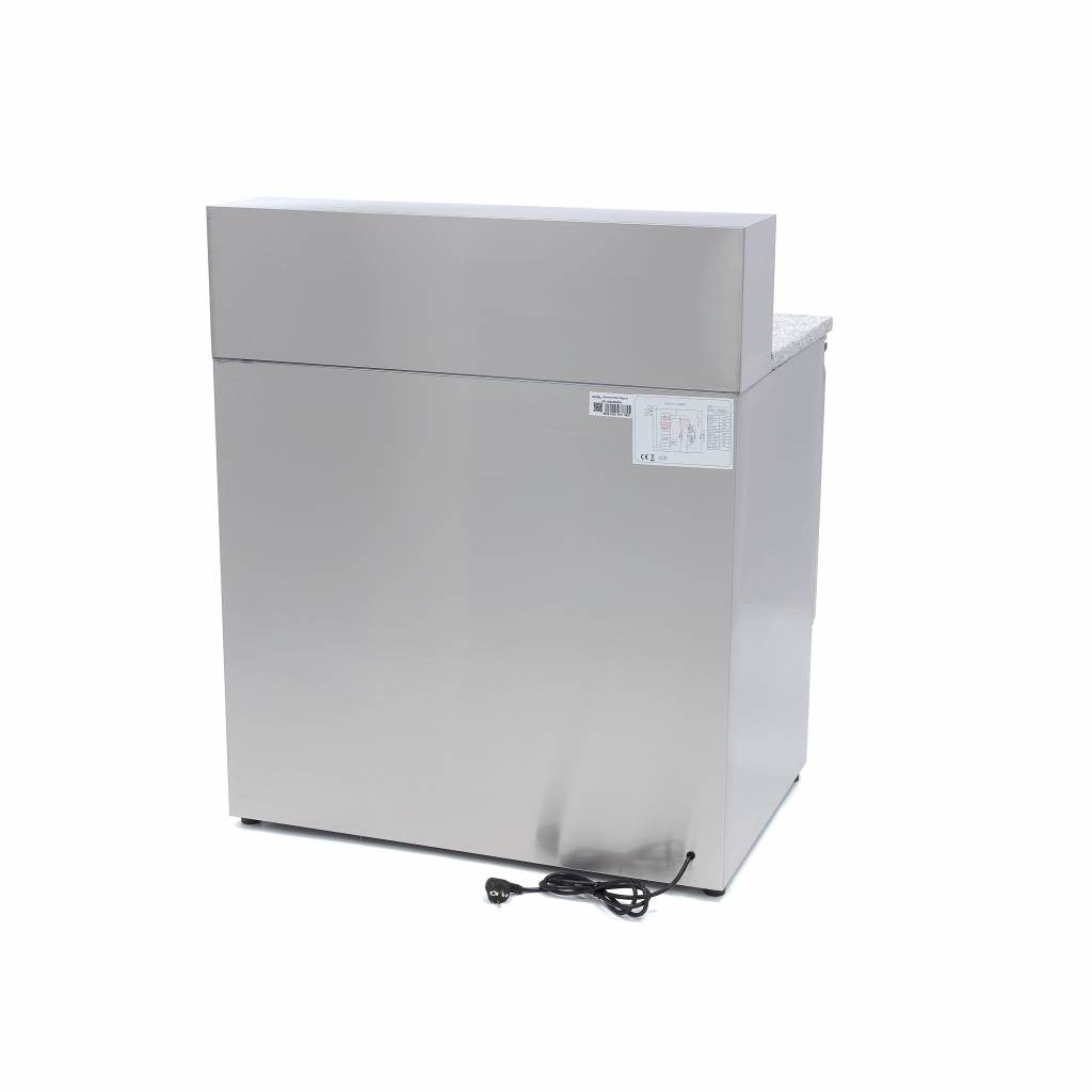 Réfrigérateur professionnel à pizza 90cm - 5 bacs GN 1/6 - 2 portes, inox & granit 285 L 230 W Maxima - vue 2 - Table réfrigérée pizza pro CHR - Cuistéo