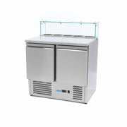 Réfrigérateur pizza - 90 cm - 5 bacs GN 1/6 285 L 230 W Maxima - Table réfrigérée pizza professionnel CHR - matériel cuisine pro - Cuistéo