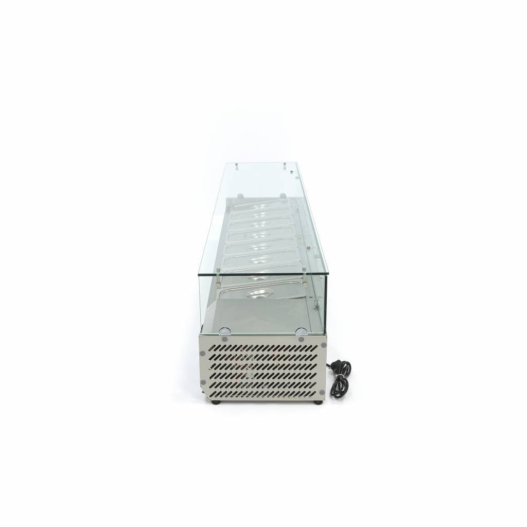 Saladette Réfrigérée 180cm - 8 Bacs GN 1/3 - Contrôle Numérique - Idéale Restaurants 8 L 200 W Maxima - vue 5 - Saladette pizza à poser pro CHR - Cuistéo