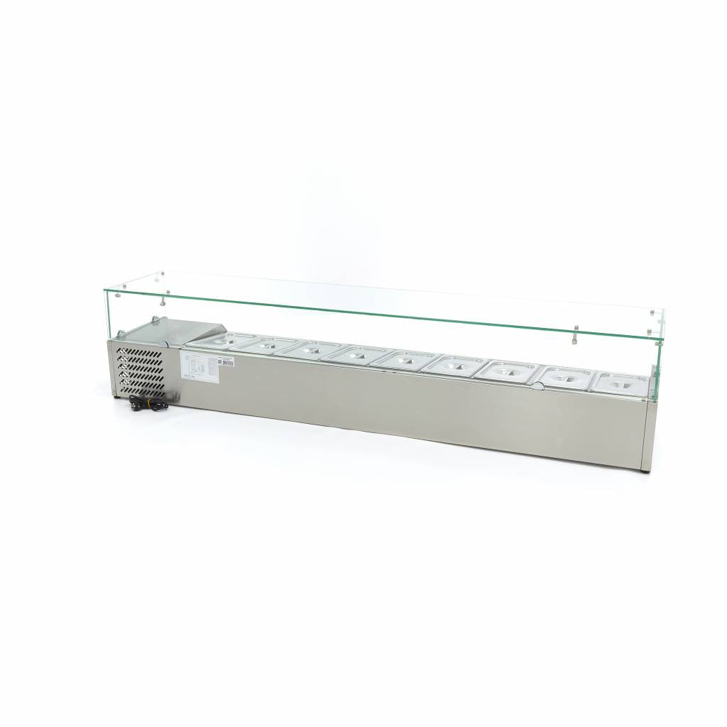 Réfrigérateur de préparation - 200 cm - 9 bacs GN 1/3 9 L 200 W Maxima - vue 4 - Saladette pizza à poser pro CHR - Cuistéo