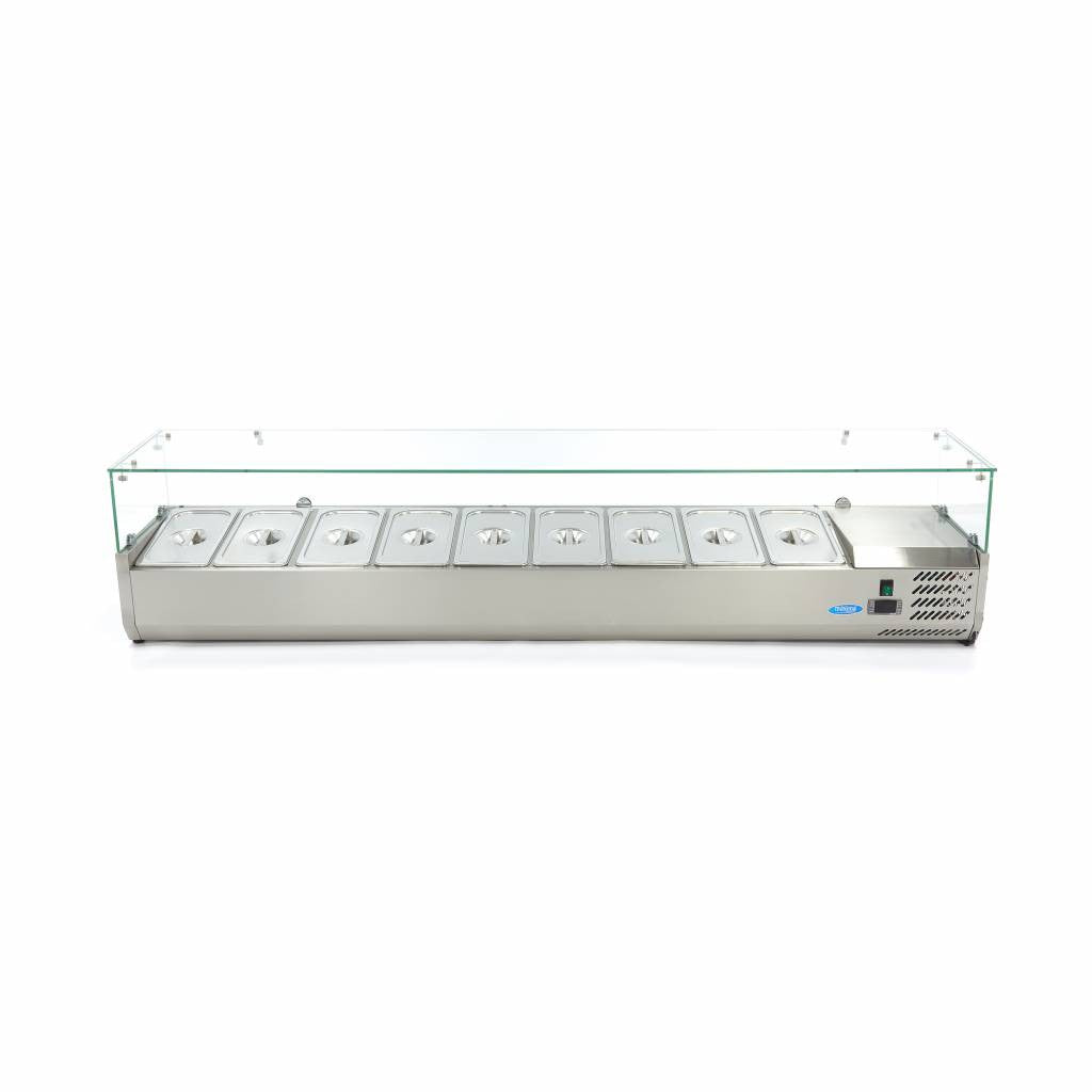 Réfrigérateur de préparation - 200 cm - 9 bacs GN 1/3 9 L 200 W Maxima - vue 6 - Saladette pizza à poser pro CHR - Cuistéo