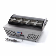 Saladette - 67L - comprenant 8 bacs GN 1/6 - Sur table inox 110 W Maxima - Saladette pizza à poser professionnel CHR - matériel cuisine pro - Cuistéo