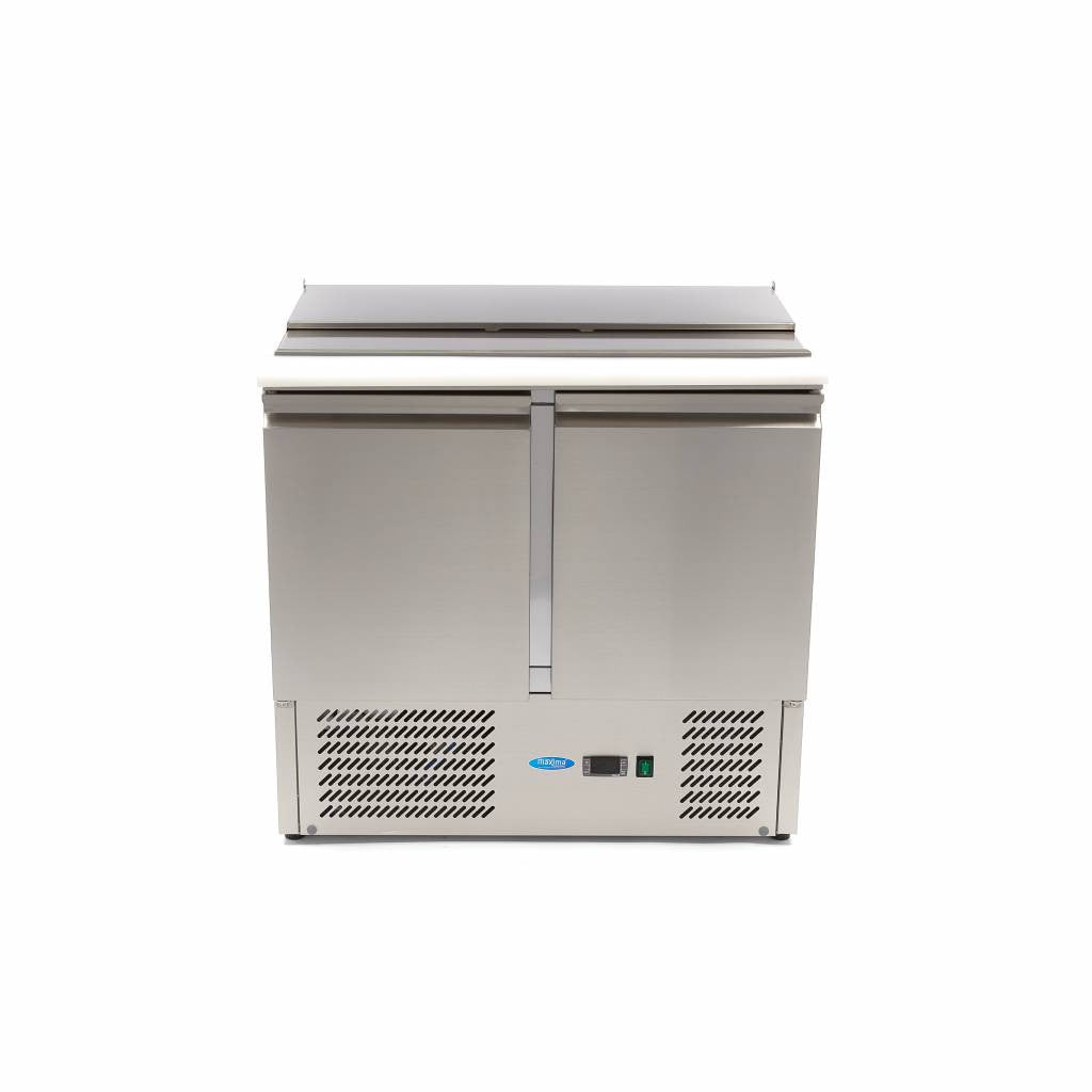 Saladette professionnelle 2 portes 257L 90 cm avec contrôle numérique 230 W Maxima - vue 5 - Saladette réfrigérée pro CHR - Cuistéo