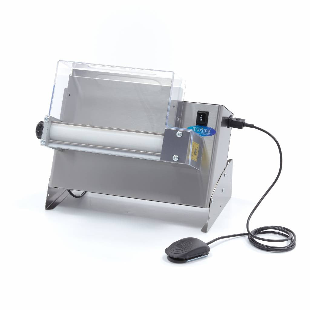 Presse à pizza carrée éléctrique - diam 30cm - Rouleau unique 250 W Maxima - vue 2 - Laminoir à pâte pizza pro CHR - Cuistéo