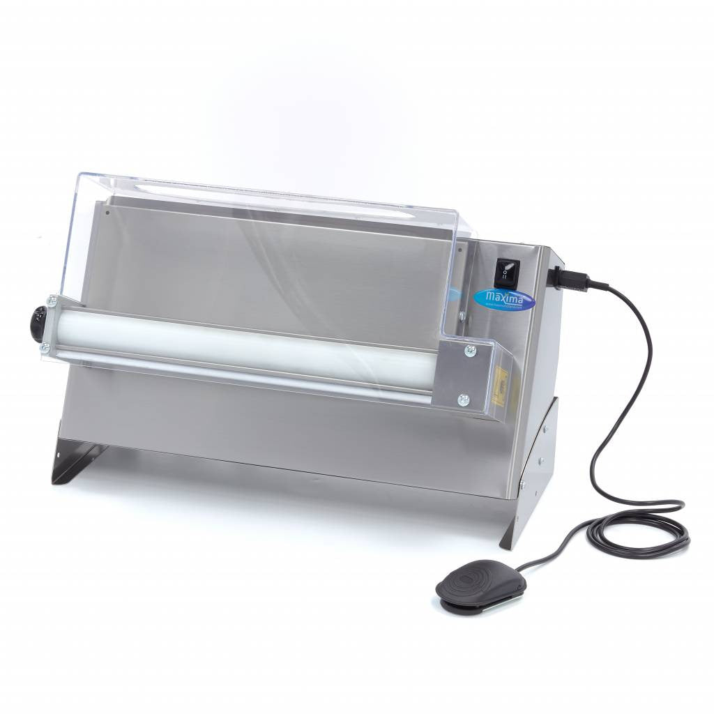 Presse à pizza carrée éléctrique - diam 45cm - Rouleau unique 250 W Maxima - vue 2 - Laminoir à pâte pizza pro CHR - Cuistéo
