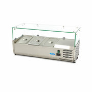 Réfrigérateur de préparation - 95cm - 3 bacs GN 1/3 - Contrôle numérique 200 W Maxima - Saladette pizza à poser professionnel CHR - matériel cuisine pro - Cuistéo