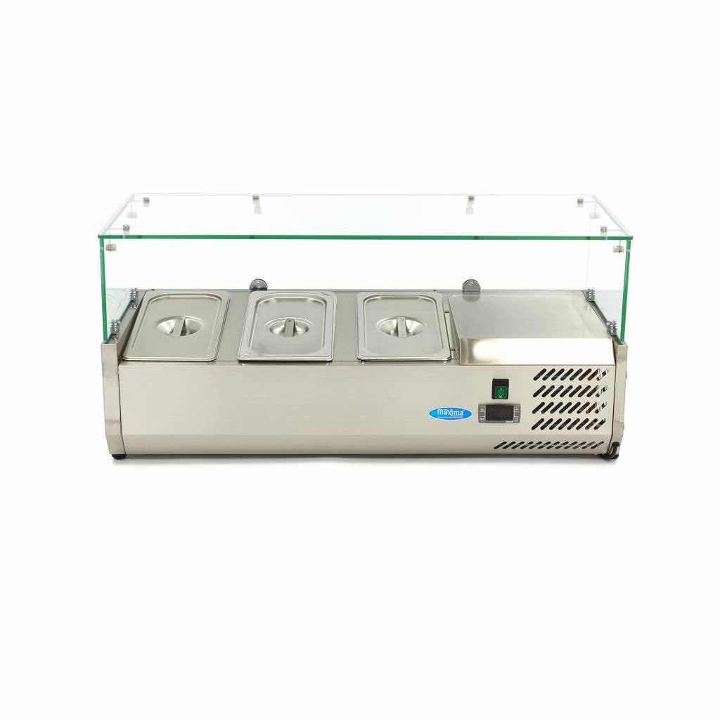Réfrigérateur de préparation - 95cm - 3 bacs GN 1/3 - Contrôle numérique 200 W Maxima - vue 6 - Saladette pizza à poser pro CHR - Cuistéo