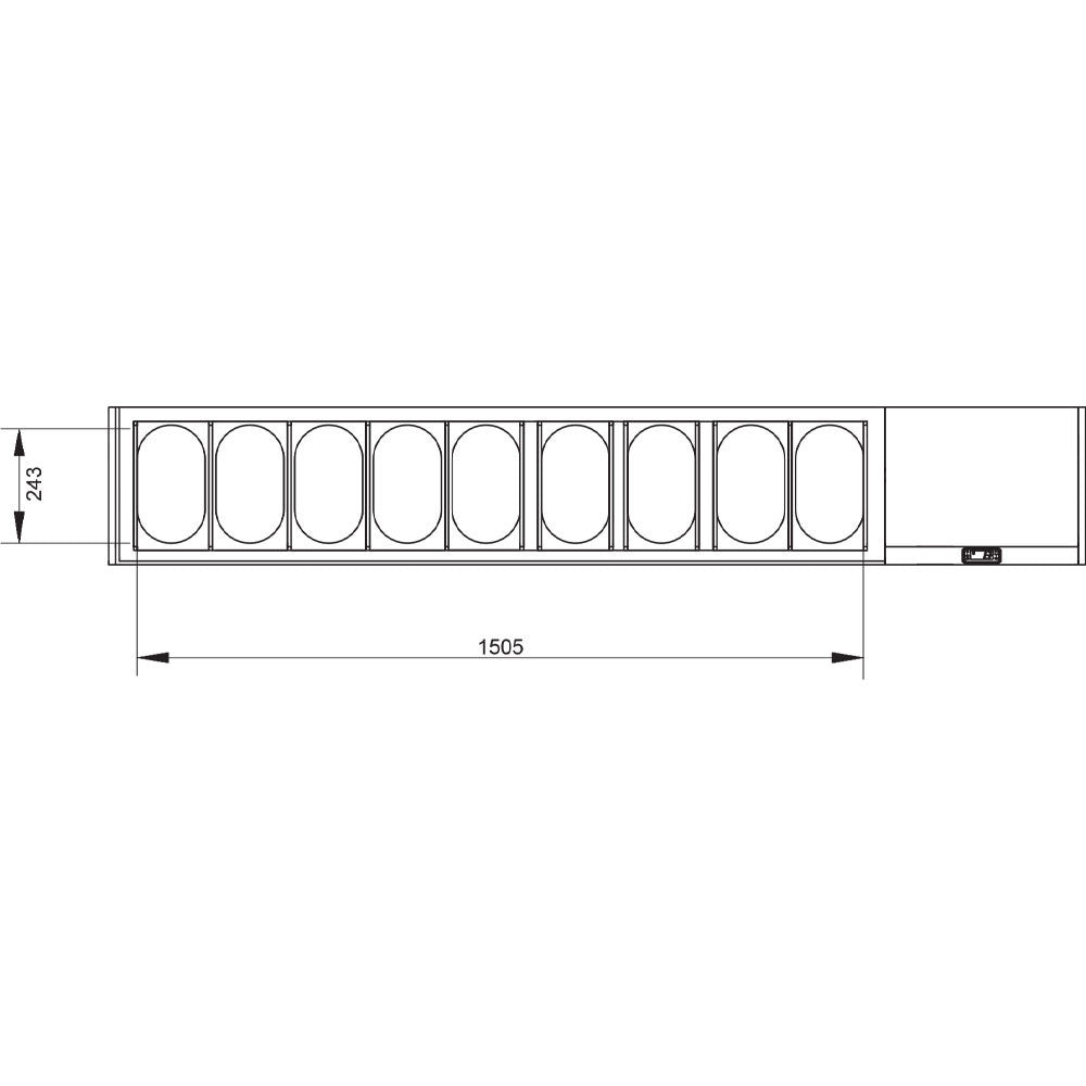 Ensemble table et structure réfrigérée - Diamond