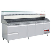 Ensemble table frigo + structure réfrigérée - Diamond