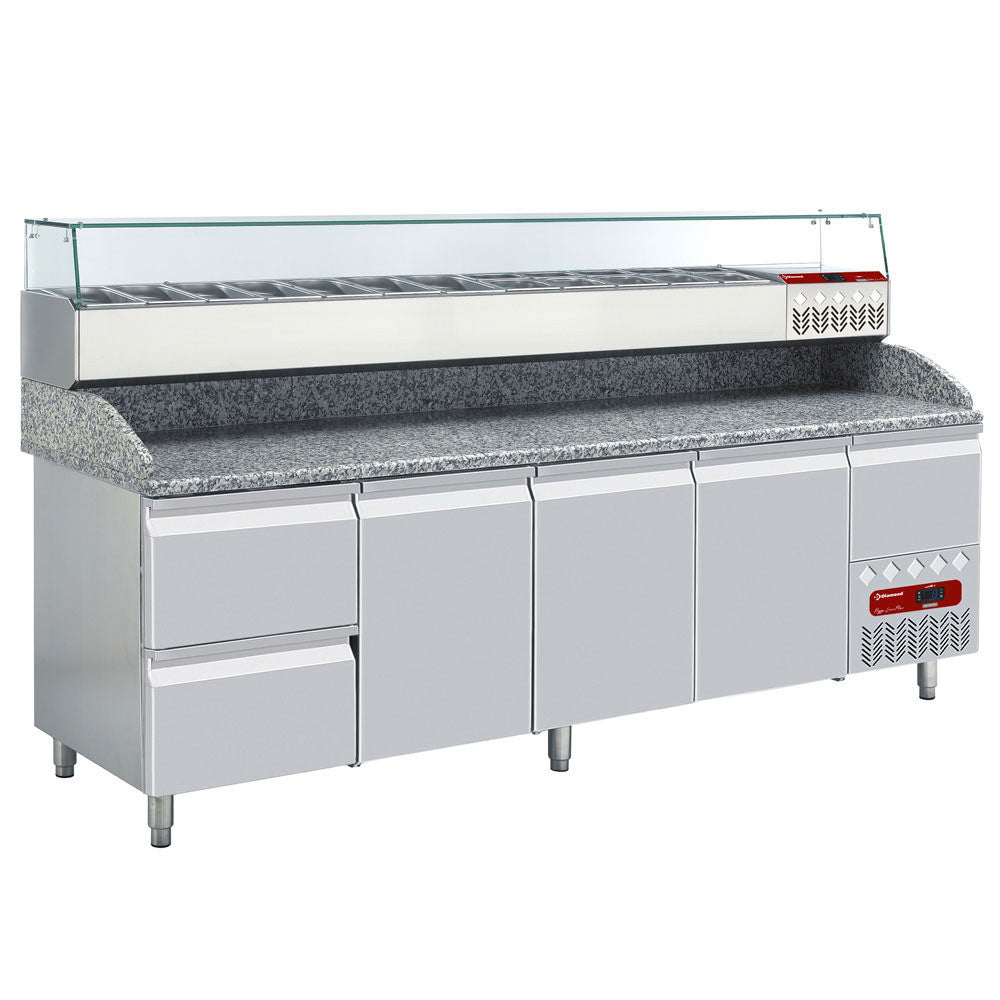 Ensemble table frigo + structure réfrigérée - Diamond