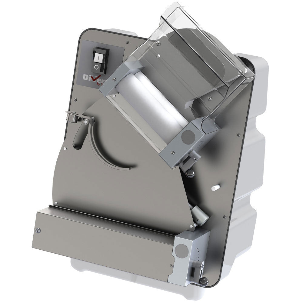 Laminoir à pizza - 300 mm - 2 rouleaux téflon - 80-210 g - Inox - 0,25 kW - Diverso