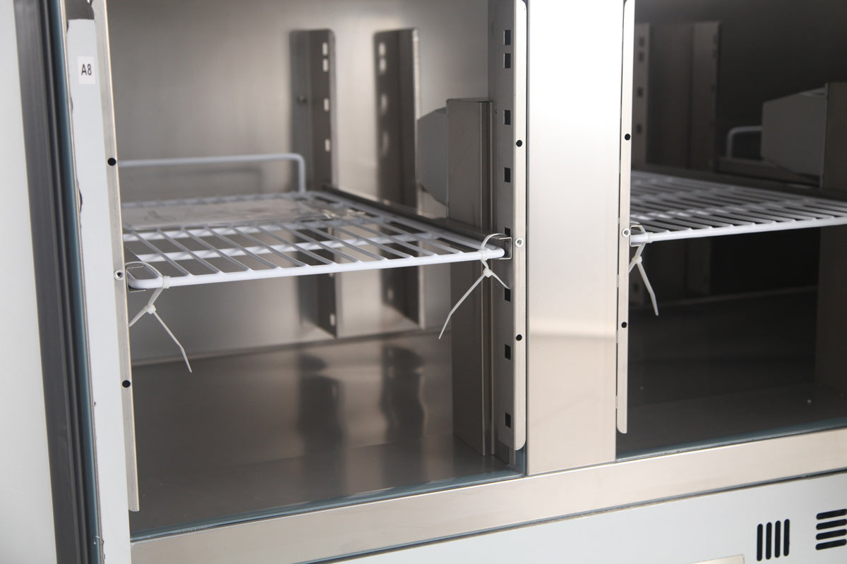Table réfrigérée préparation pizza 3 portes inox 1368x700x1180 mm 444 L 0.34 kW Combisteel - vue 4 - Table réfrigérée pizza pro CHR - Cuistéo