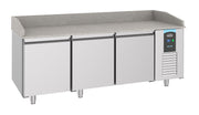 Table réfrigéree pizza 3 portes inox 2100x800x1080 mm 615 L 0.21 kW Combisteel - Table réfrigérée pizza professionnel CHR - matériel cuisine pro - Cuistéo