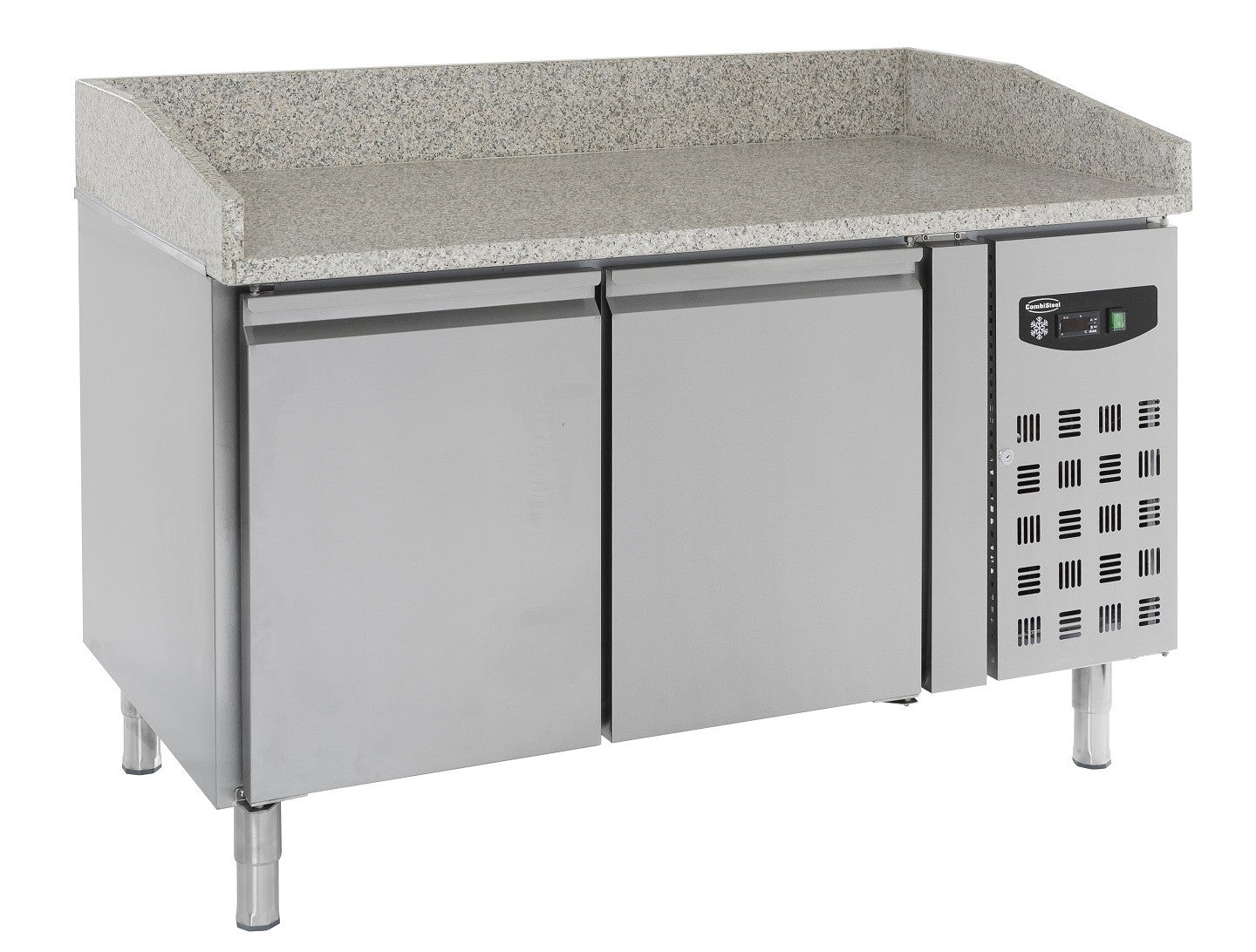 Table préparation pour pizza 2 portes inox 1510x800x1000 mm 390 L 0.34 kW Combisteel - Table réfrigérée pizza professionnel CHR - matériel cuisine pro - Cuistéo
