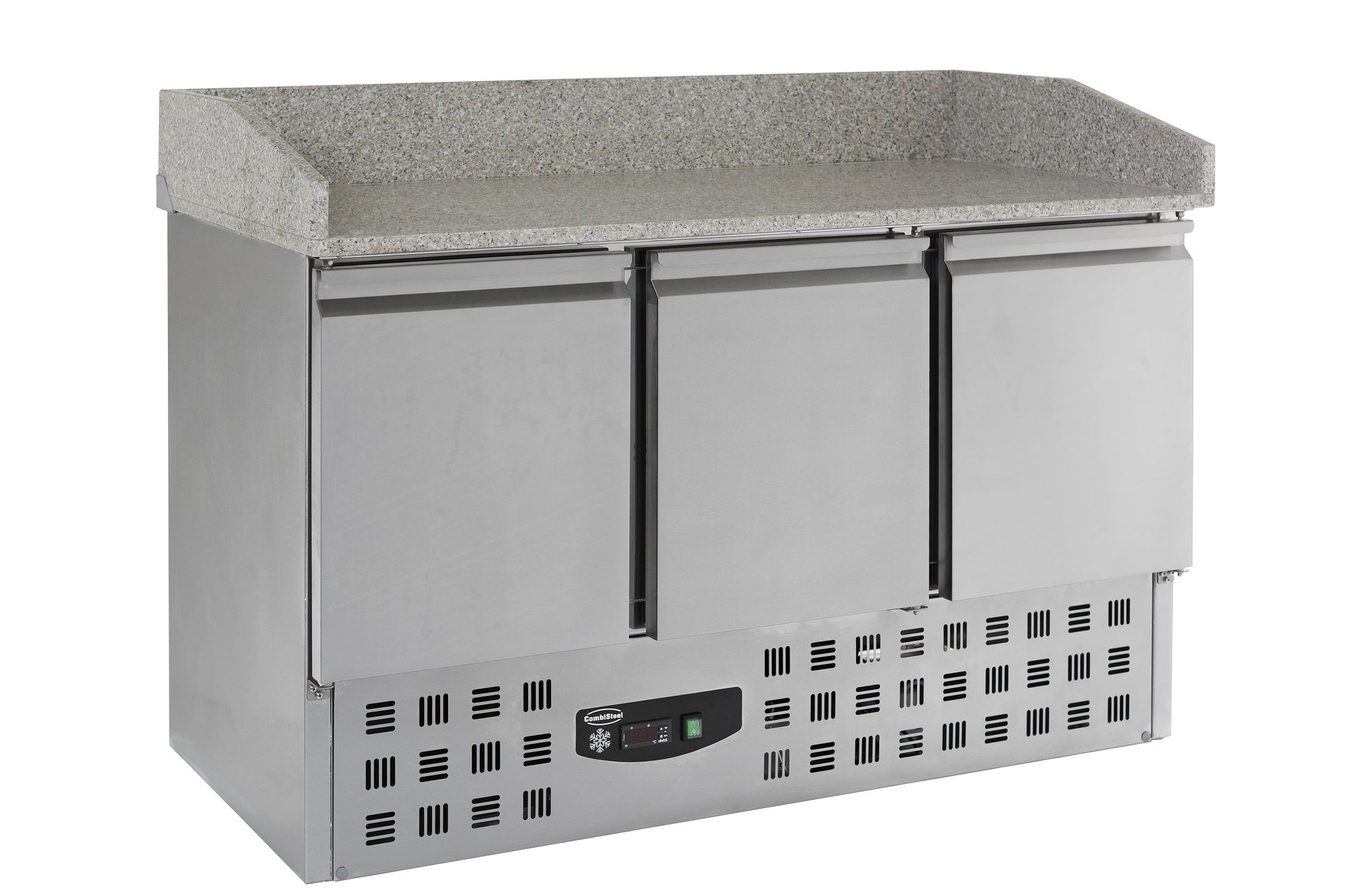Table réfrigérée pizza 3 portes battantes 1400mm - Refroidissement statique inox 230 L 0.34 kW Combisteel - Table réfrigérée pizza professionnel CHR - matériel cuisine pro - Cuistéo