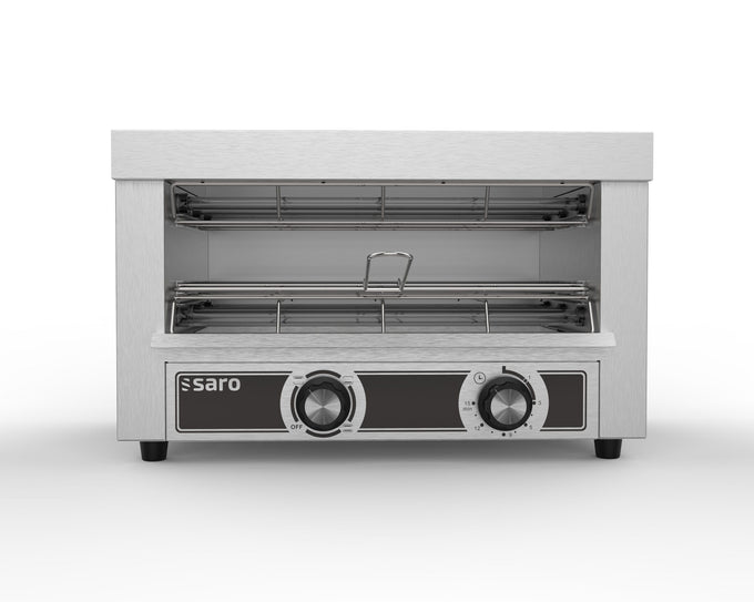Grille-pain à tube de quartz - Toaster professionnel - 2,1 kW - L 442 x P 280 x H 276 mm - Saro