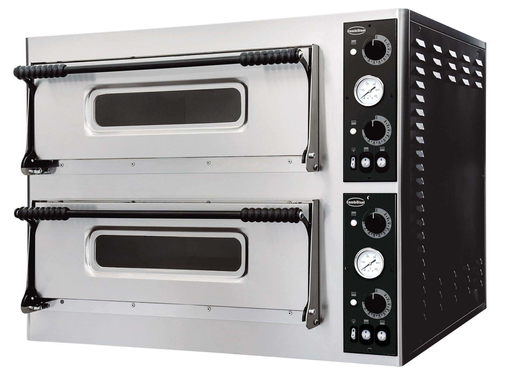 Four à pizza électrique - 8 pizzas 32 cm - Double compartiment - 9,4 kW Combisteel - Four à pizza électrique double professionnel CHR - matériel cuisine pro - Cuistéo