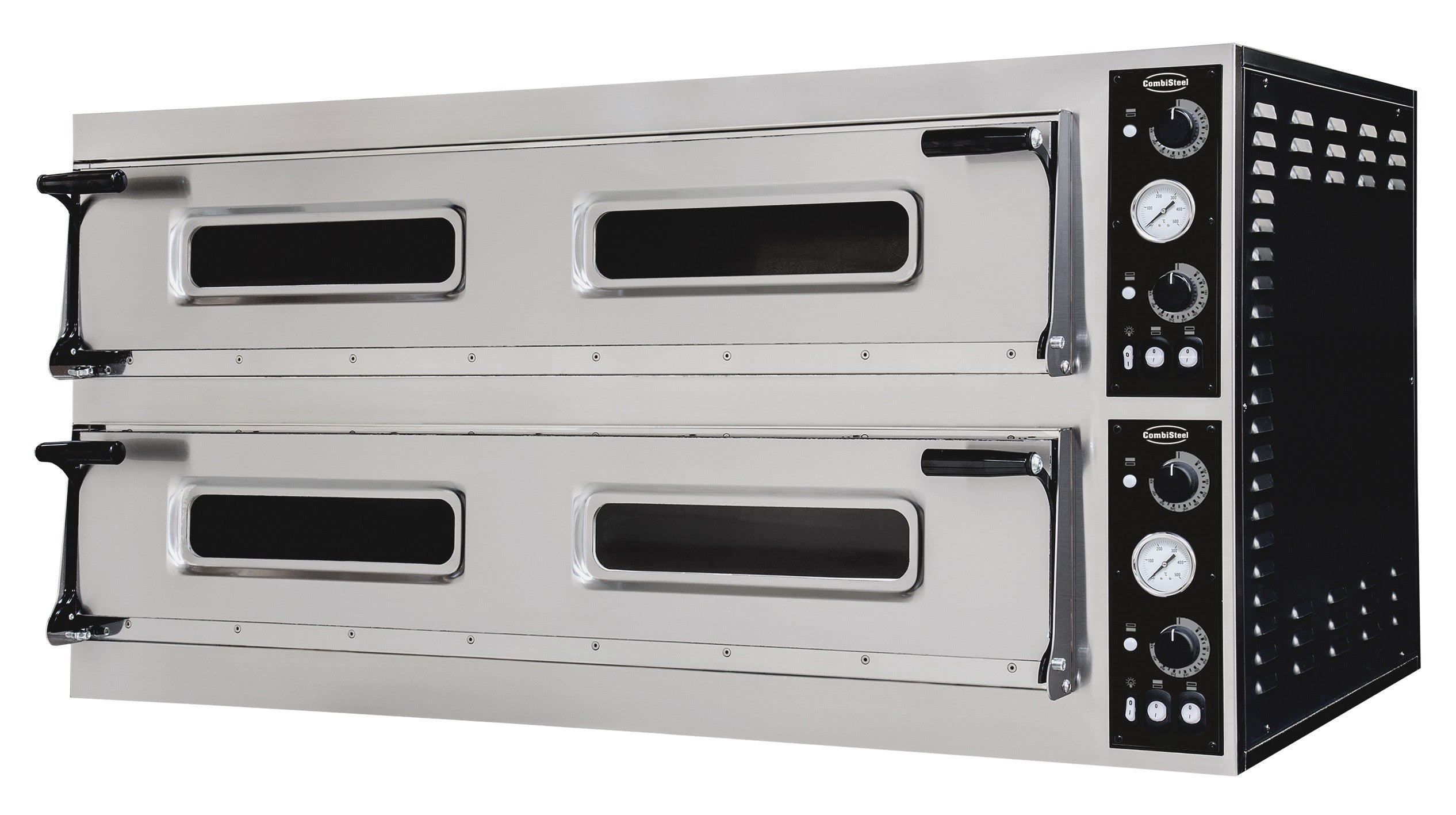 Four à pizza 2 plaques x 6 Ø 40cm 20.4 kW Combisteel - Four à pizza électrique double professionnel CHR - matériel cuisine pro - Cuistéo