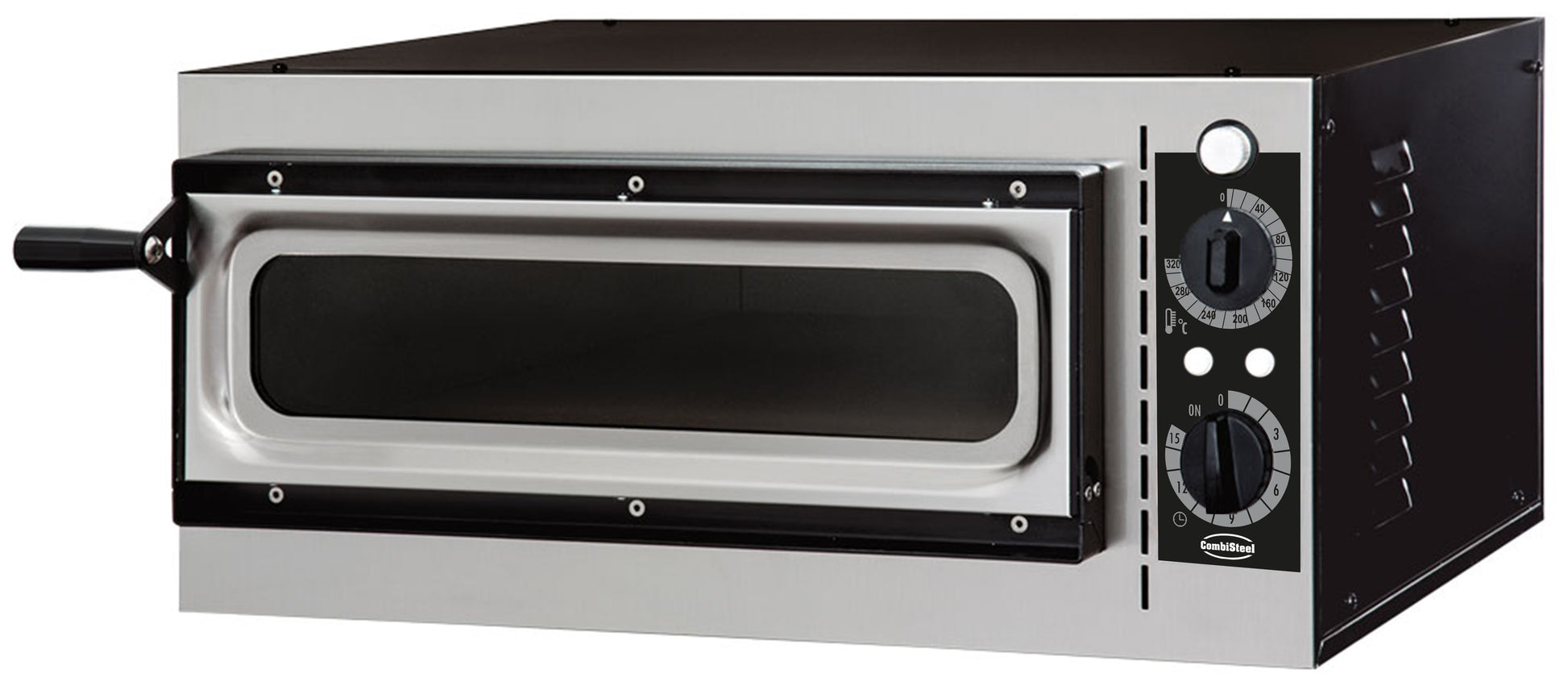Four à pizza électrique - 1 pizza 32 cm - 60-500°C - 1,6 kW 1 L Combisteel - Four à pizza électrique 1 chambre professionnel CHR - matériel cuisine pro - Cuistéo