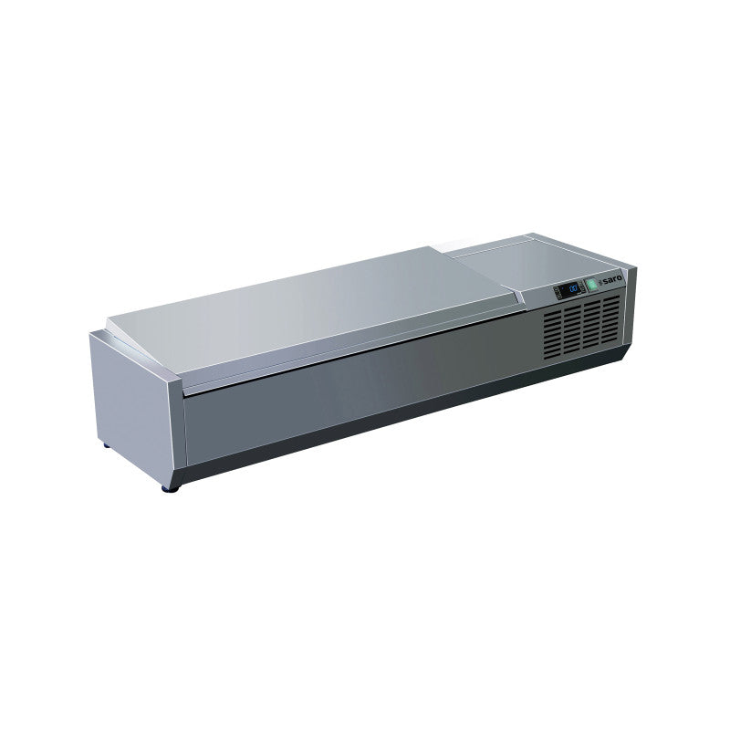 Saladette réfrigérée 4 bacs GN +2/+8°C inox 1200mm thermostat digital - Saro