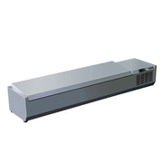 Saladette réfrigérée - Couvercle inox - 9 bacs GN - Température +2/+8°C - Contrôle digital - Saro
