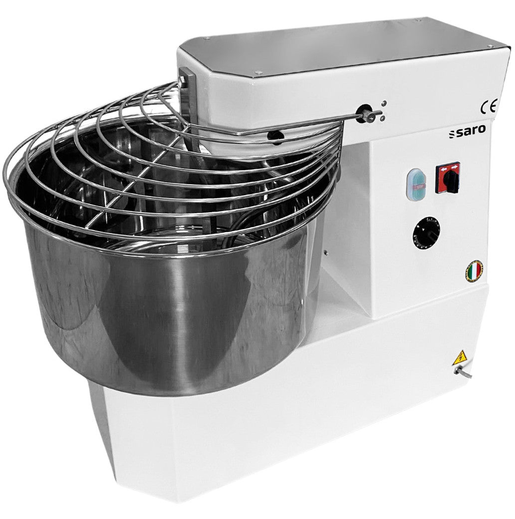 Pétrin à Spirale - 38 kg - 90 tr/min - Acier Inoxydable - 1.7 kW - Pizzeria - SV38 Saro - Pétrin à Pizza professionnel CHR - matériel cuisine pro - Cuistéo