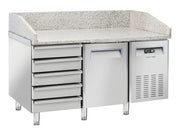 Table réfrigéré de pizza - QZ 16 - Cool Head inox 1500x800x1040 mm 220 L 300 W Coolhead - Table réfrigérée positive professionnel CHR - matériel cuisine pro - Cuistéo