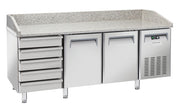 Comptoir pizza réfrigéré - QZ 26 - Cool Head 2025x800x1040 mm 430 L 300 W Coolhead - Table réfrigérée positive professionnel CHR - matériel cuisine pro - Cuistéo